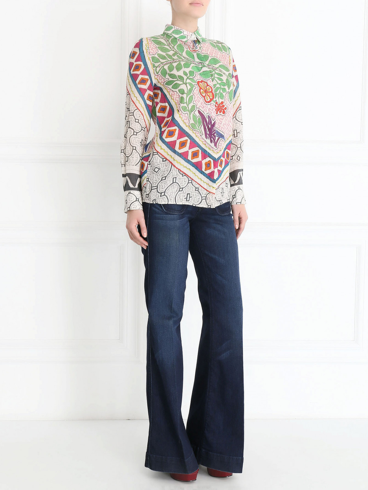 Блуза с узором "цветы" Barbara Bui  –  Модель Общий вид  – Цвет:  Узор