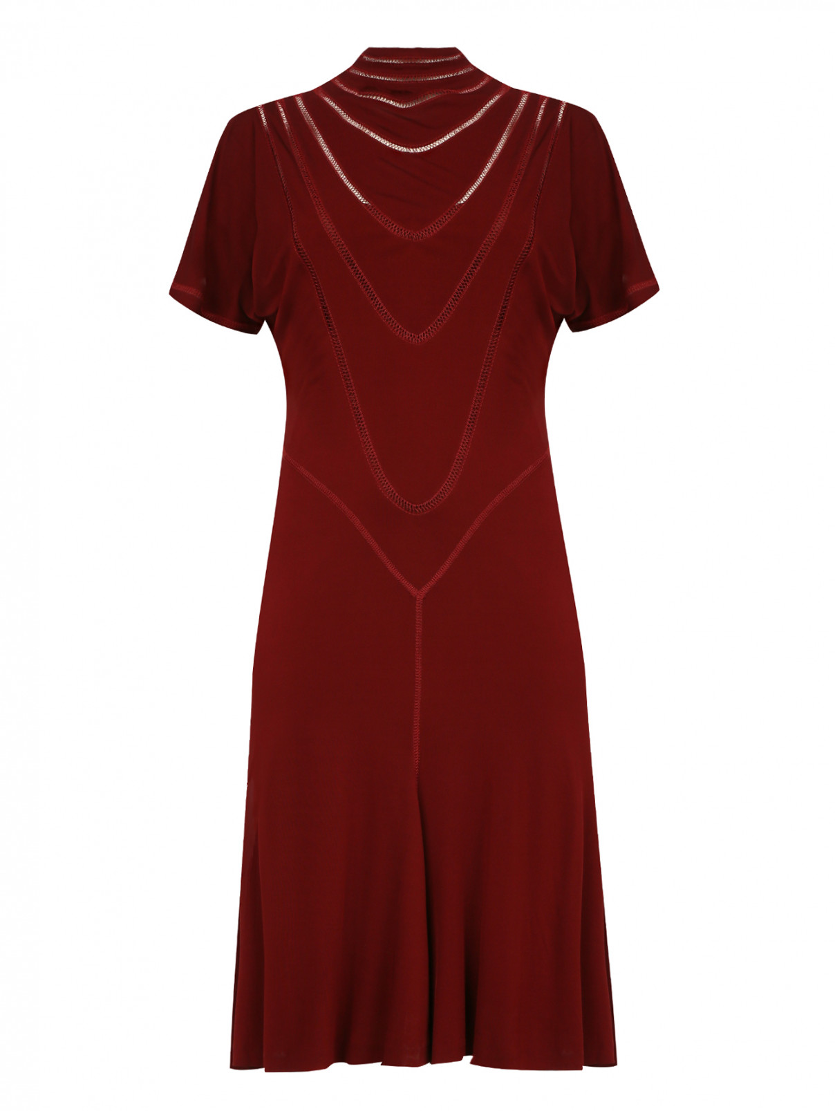 Трикотажное платье декорированное вышивкой Jean Paul Gaultier  –  Общий вид  – Цвет:  Черный