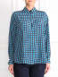 Блуза из шелка с узором "клетка" Weekend Max Mara  –  Модель Верх-Низ
