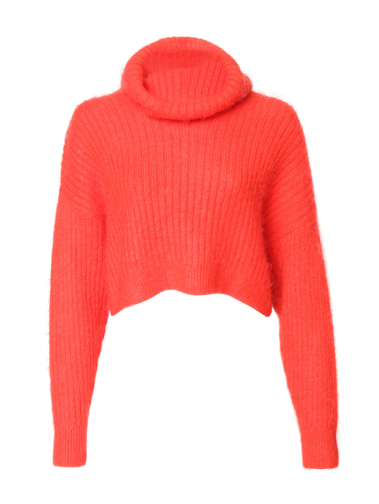 Укороченный свитер из шерсти и мохера 3.1 Phillip Lim  –  Общий вид  – Цвет:  Красный