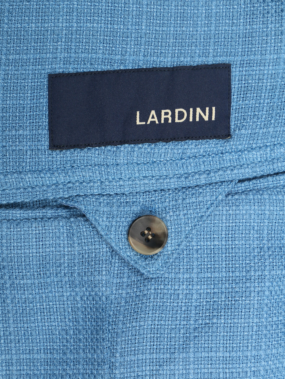 Пиджак на пуговицах с карманами LARDINI  –  Деталь2  – Цвет:  Синий