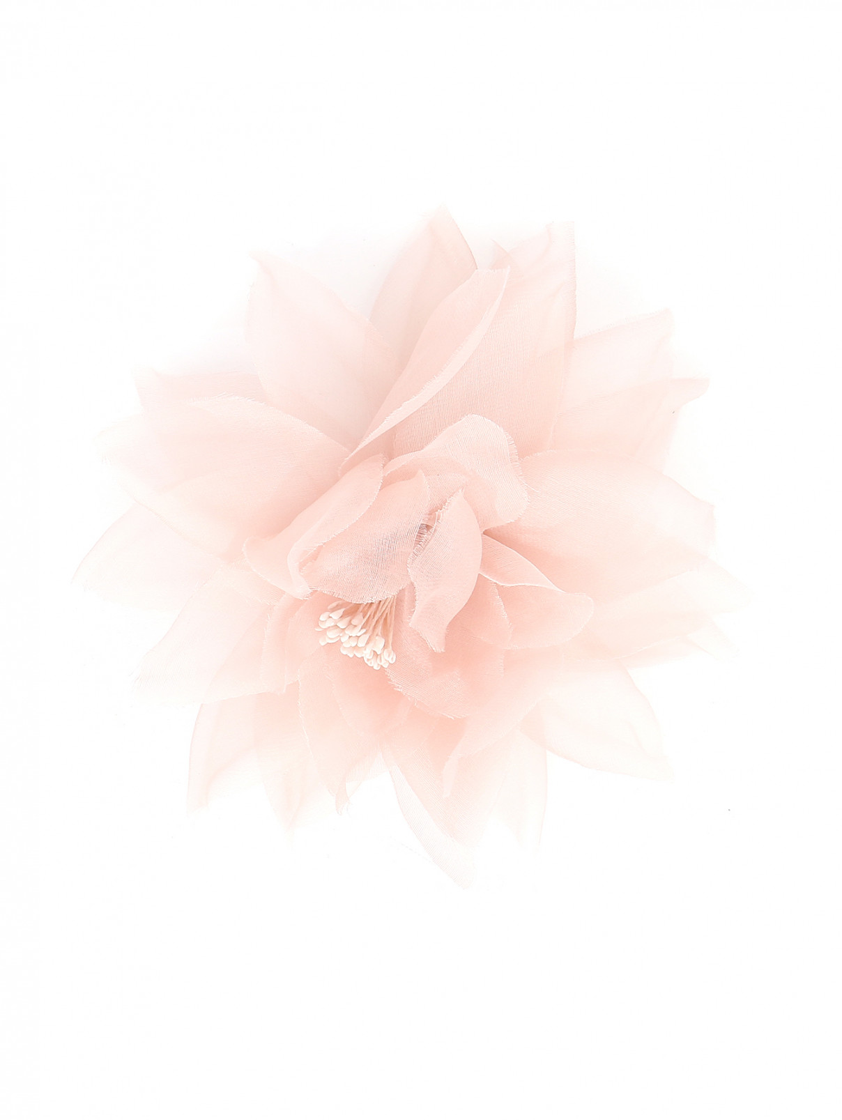 Брошь из шелка в виде цветка Max Mara  –  Общий вид  – Цвет:  Розовый
