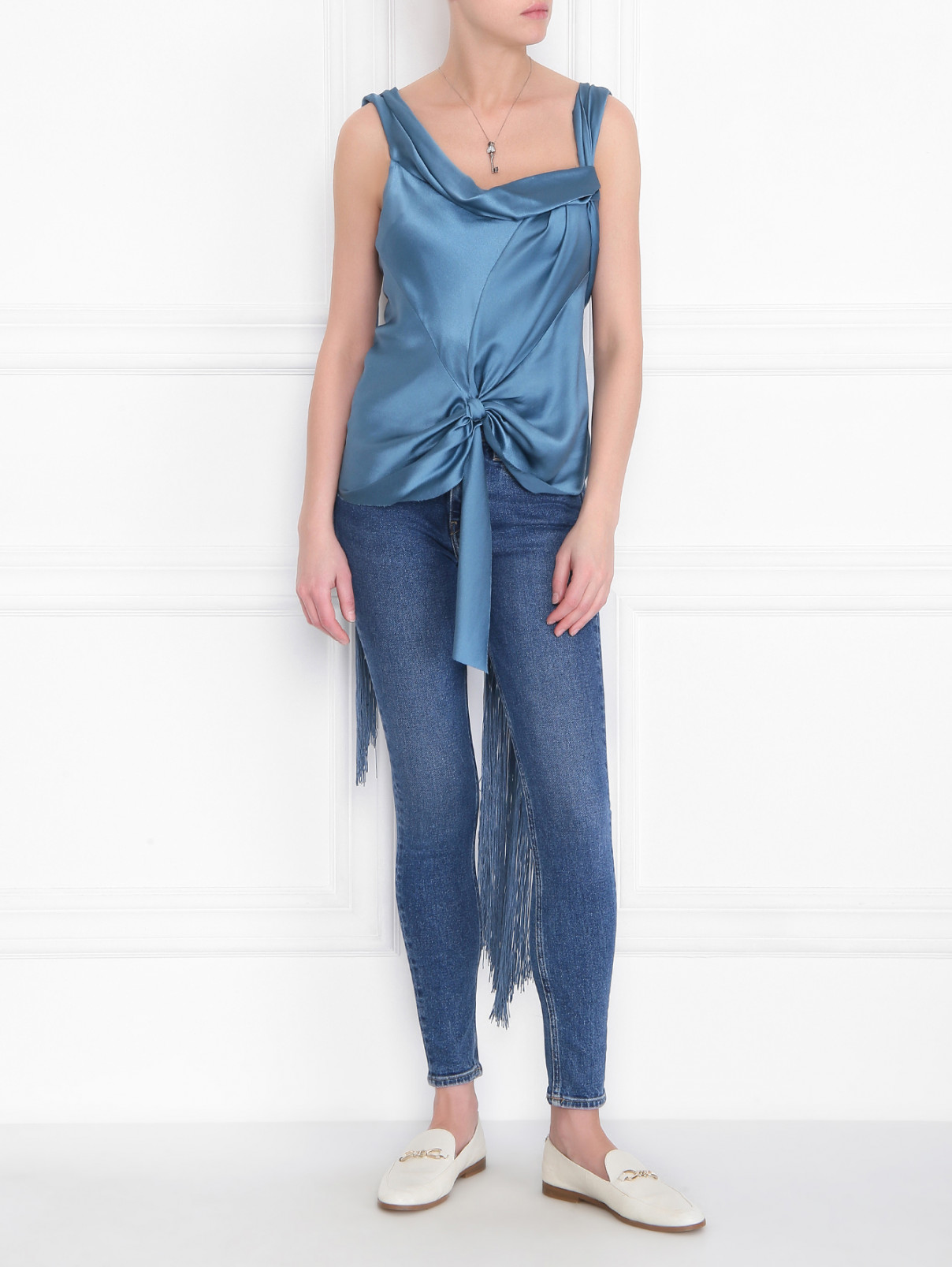 Джинсы из смешанного хлопка Calvin Klein Jeans  –  МодельОбщийВид  – Цвет:  Синий