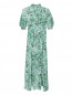 Платье-миди из шелка с узором Alberta Ferretti  –  Общий вид