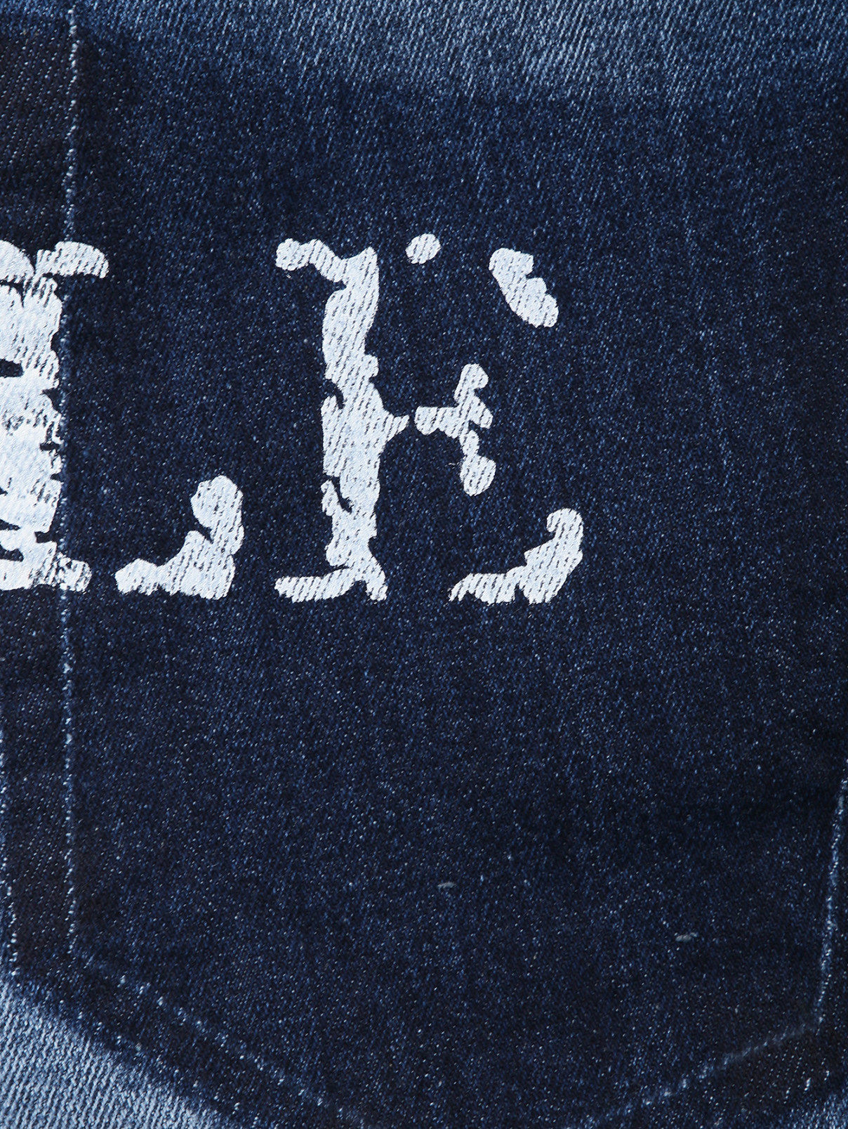 Хлопковые джинсы с принтом Gaelle  –  Деталь  – Цвет:  Синий