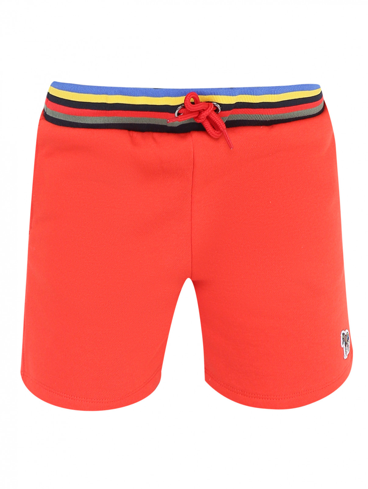 Хлопковые шорты с аппликацией Paul Smith  –  Общий вид  – Цвет:  Красный