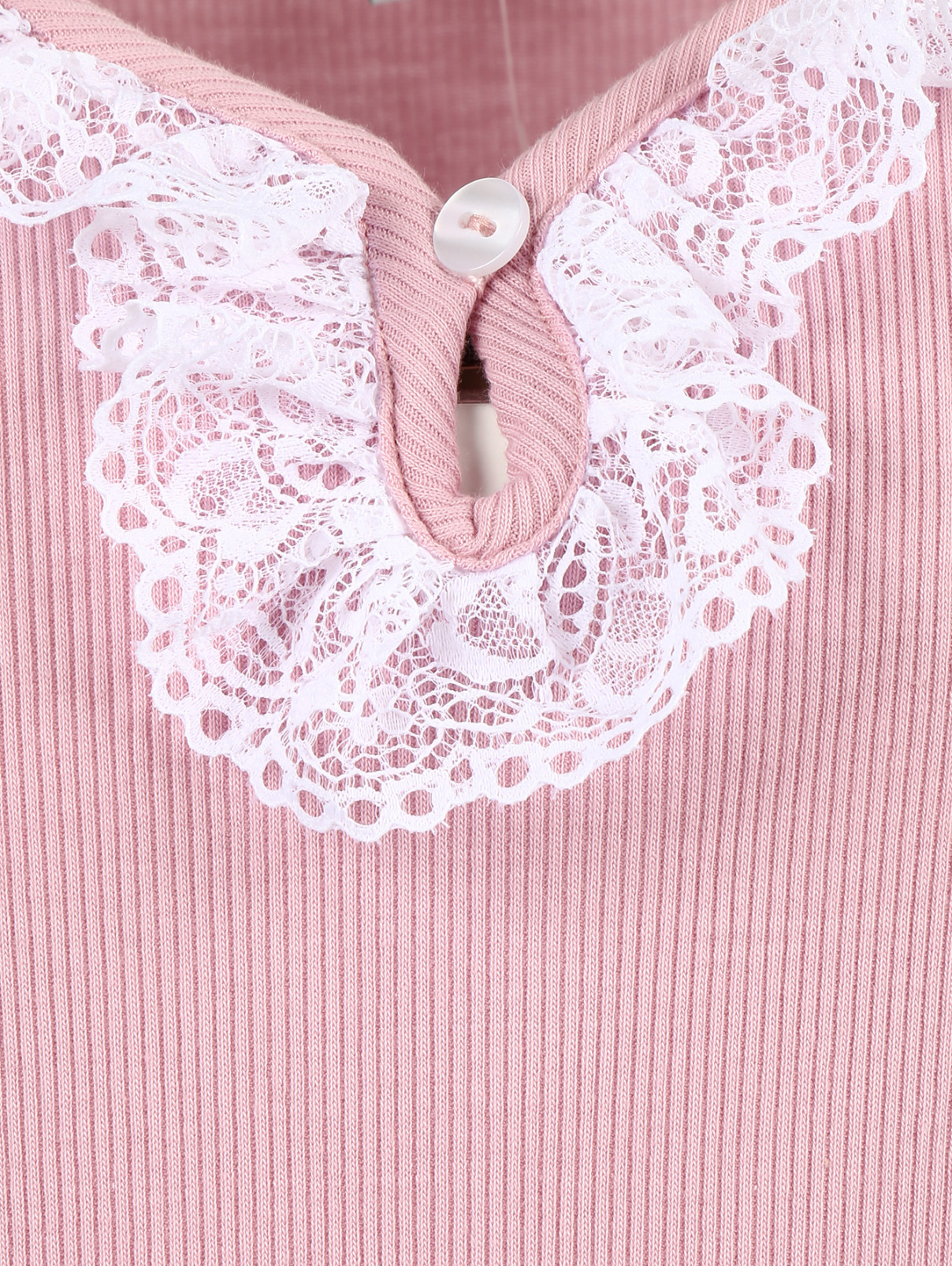 Сорочка из хлопка с кружевной отделкой Giottino  –  Деталь  – Цвет:  Розовый