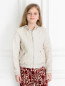 Куртка стеганая с рельефной текстурой декорированная бусинами Ermanno Scervino Junior  –  Модель Верх-Низ