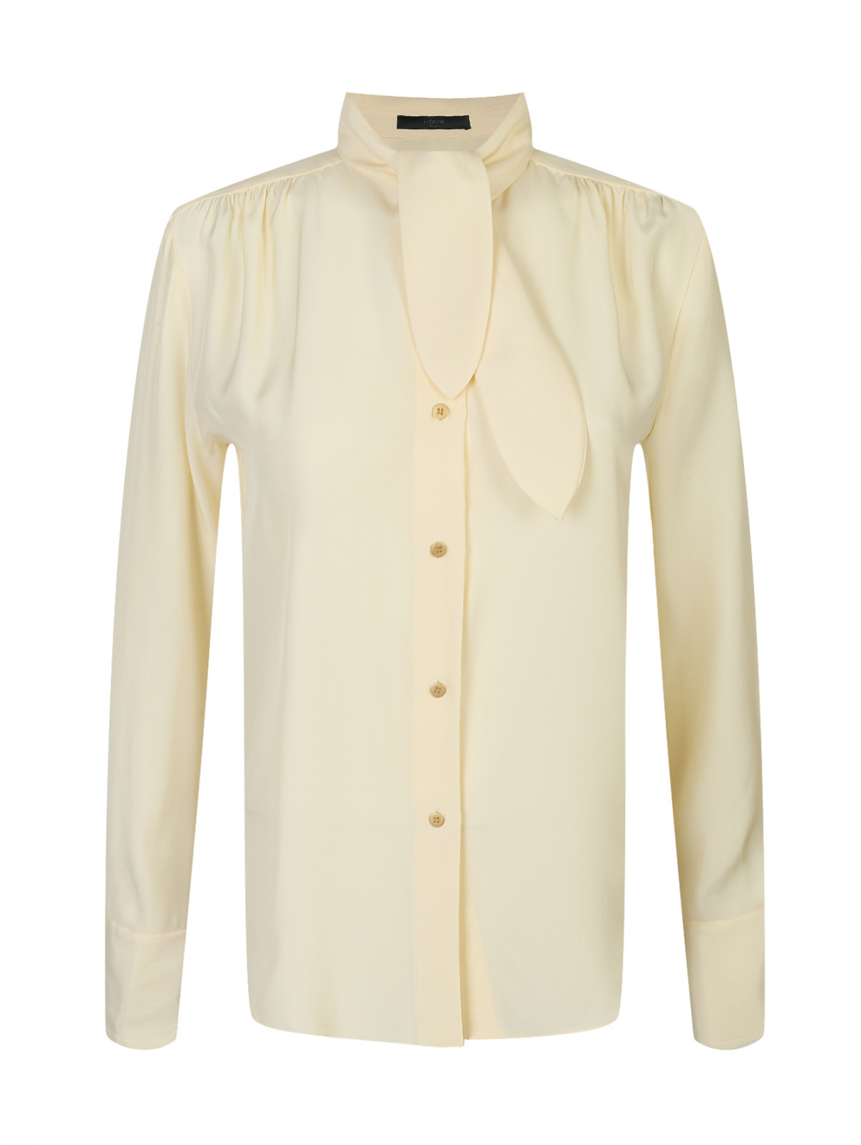 Блуза из шелка Edition10  –  Общий вид  – Цвет:  Бежевый