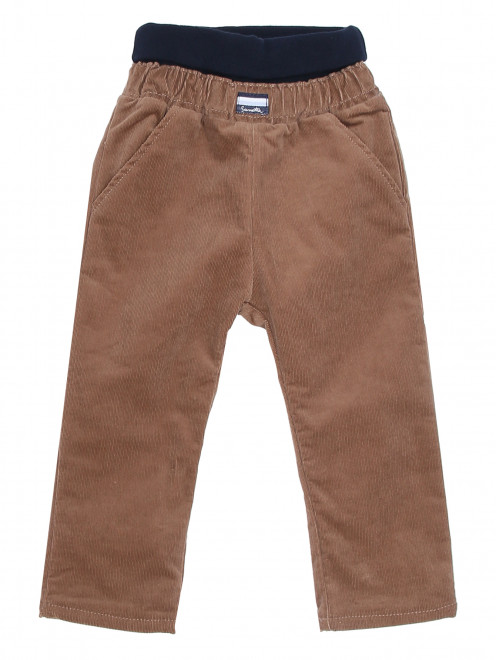 Вельветовые брюки с карманами - Общий вид