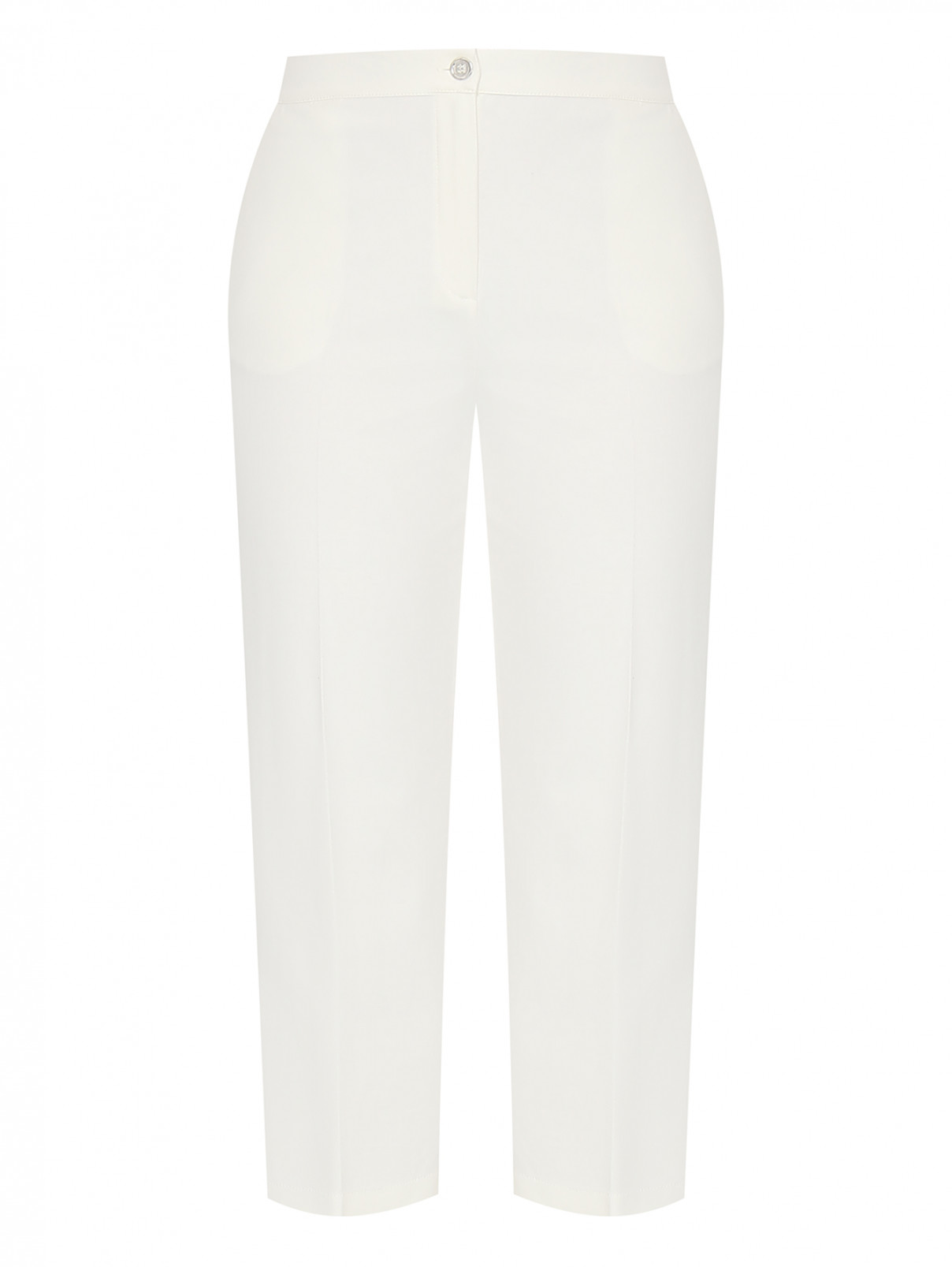 Укороченные брюки на резинке Persona by Marina Rinaldi  –  Общий вид  – Цвет:  Белый