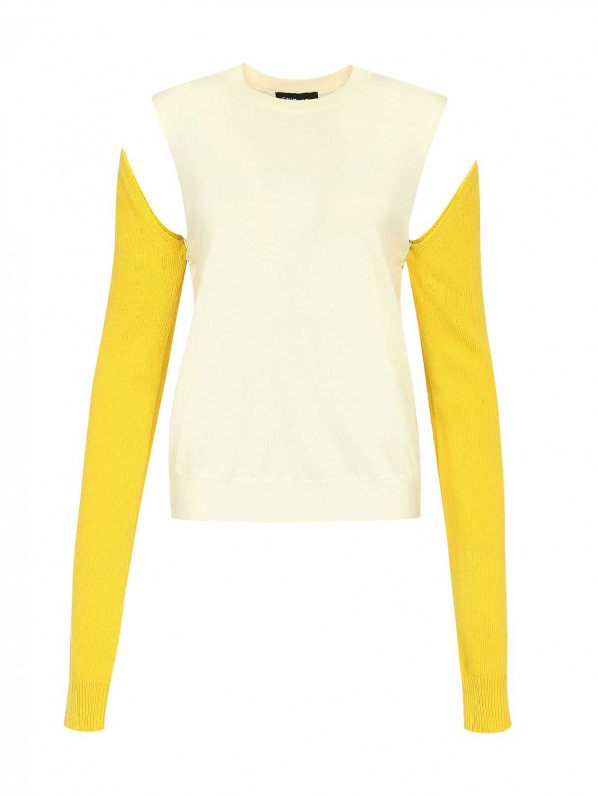 Джемпер из шерсти с отстегивающимися рукавами Calvin Klein 205W39NYC  –  Общий вид  – Цвет:  Бежевый