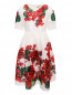 Платье шелковое с цветочным узором Dolce & Gabbana  –  Общий вид