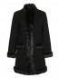 Пальто из шерсти с меховой отделкой Moschino Boutique  –  Общий вид