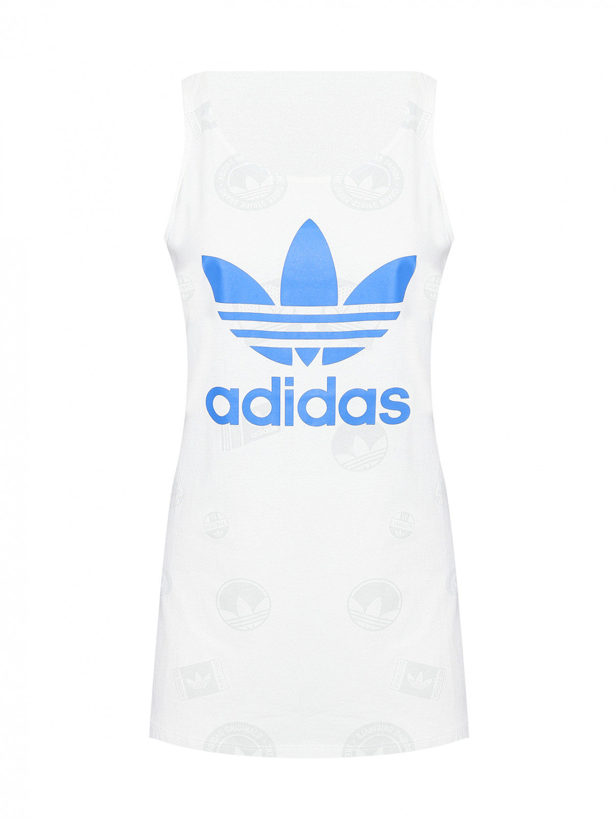 Майка из хлопка с логотипом Adidas Originals  –  Общий вид