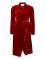 Платье из шелкового бархата с асимметричной застежкой Edition10  –  Общий вид
