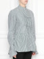 Блуза из хлопка, с узором полоска Alexachung  –  МодельВерхНиз