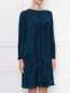 Платье из панбархата с рисунком Alberta Ferretti  –  МодельВерхНиз