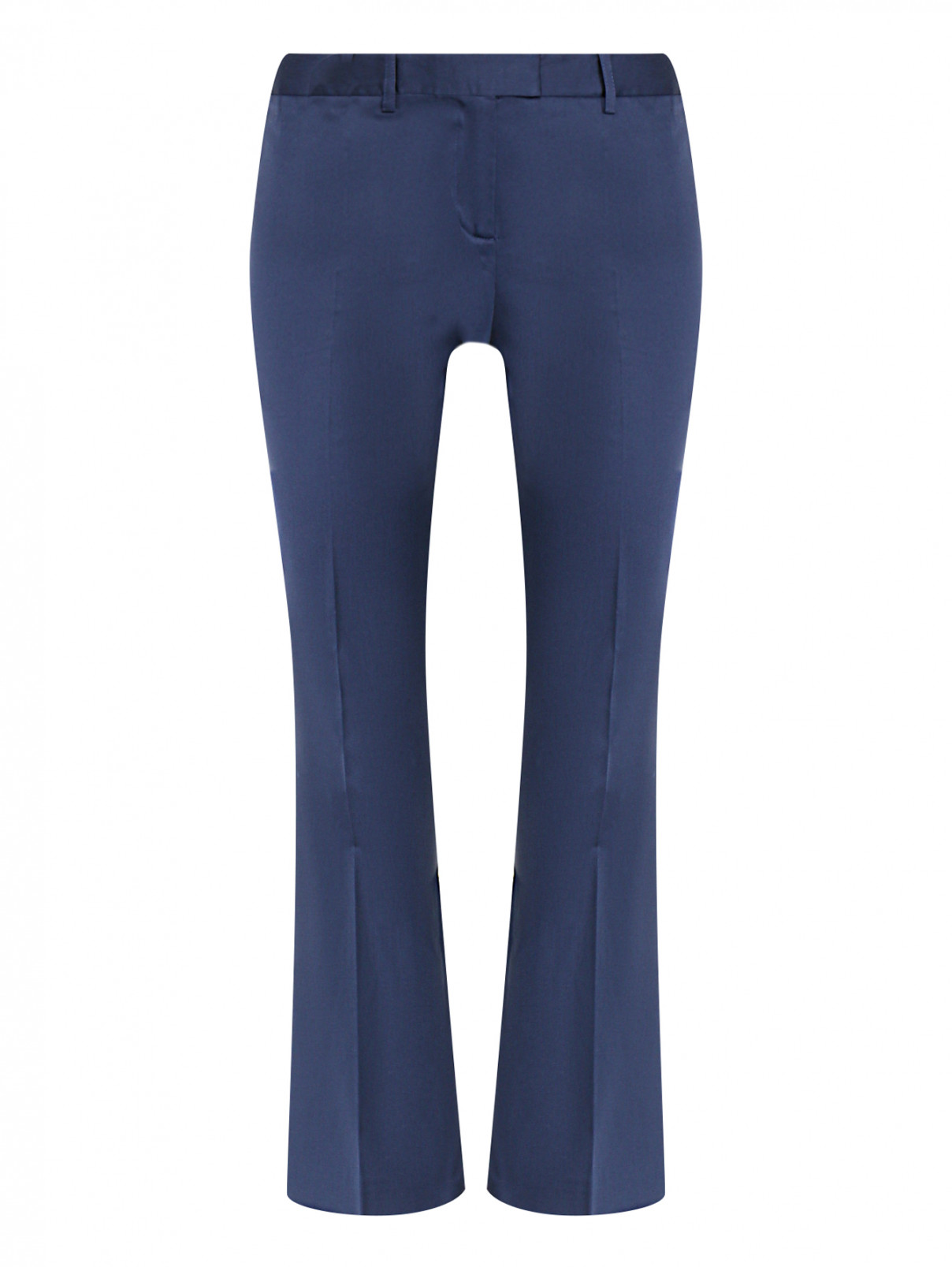 Укороченные брюки из хлопка BOUTIQUE MOSCHINO  –  Общий вид  – Цвет:  Синий