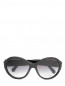 Солнцезащитные очки в круглой пластиковой оправе с декором на дужках Chanel  –  Общий вид