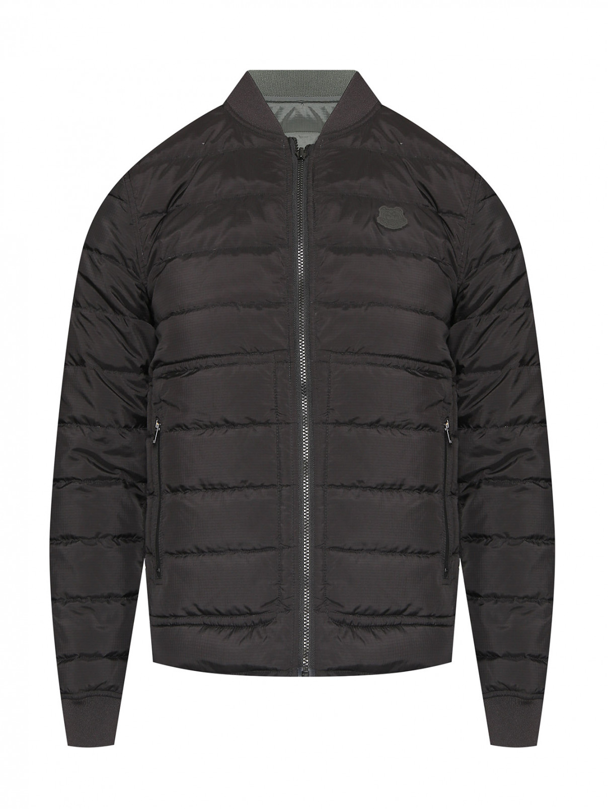 Двусторонняя стеганая куртка Kenzo  –  Общий вид  – Цвет:  Черный