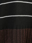 Платье трикотажное из смесовой шерсти в полоску с юбкой-плиссе Persona by Marina Rinaldi  –  Деталь1