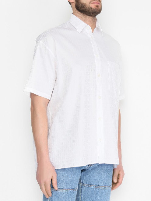 Рубашка из хлопка с узором - МодельВерхНиз