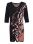Платье трикотажное из вискозы с узором Max&Co  –  Общий вид