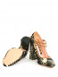 Туфли на устойчивом каблуке декорированные пайетками Rochas  –  Обтравка5