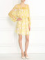Шелковое платье-мини с цветочным узором Tara Jarmon  –  Модель Общий вид