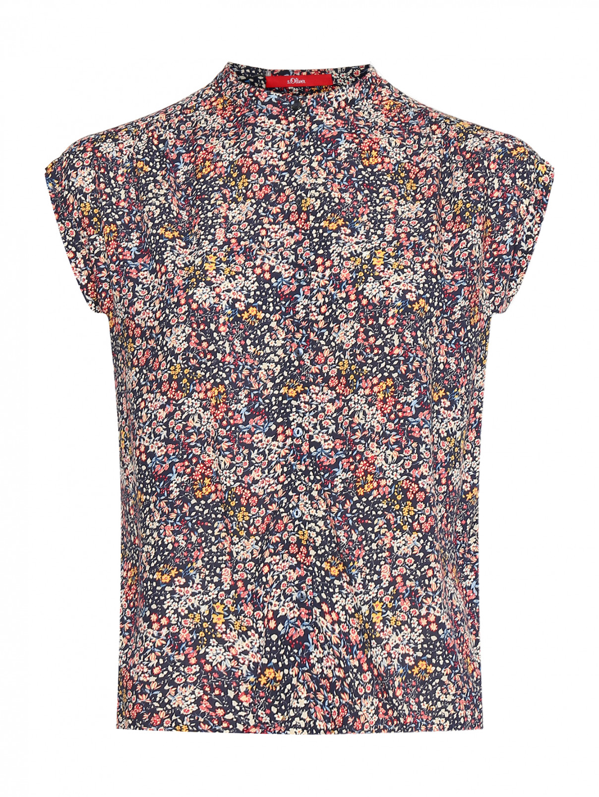 Блуза из вискозы с цветочным узором S.Oliver  –  Общий вид