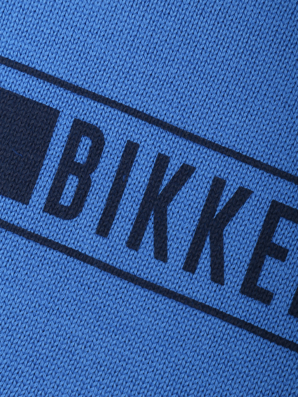 Свитер из хлопка с принтом Bikkembergs  –  Деталь1  – Цвет:  Синий