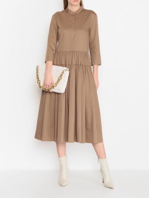 Платье-макси из хлопка однотонное Max Mara - МодельОбщийВид