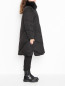 Стеганая утепленная куртка с меховым воротником Marina Rinaldi  –  МодельВерхНиз2
