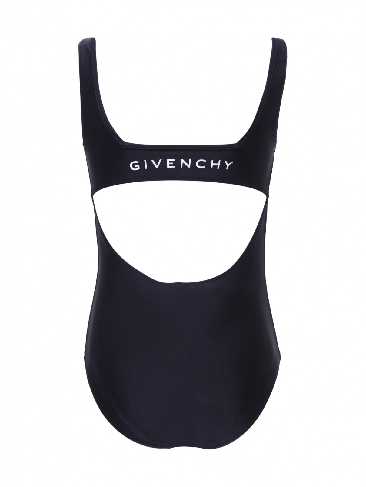 Слитный купальник с принтом Givenchy  –  Обтравка1  – Цвет:  Черный