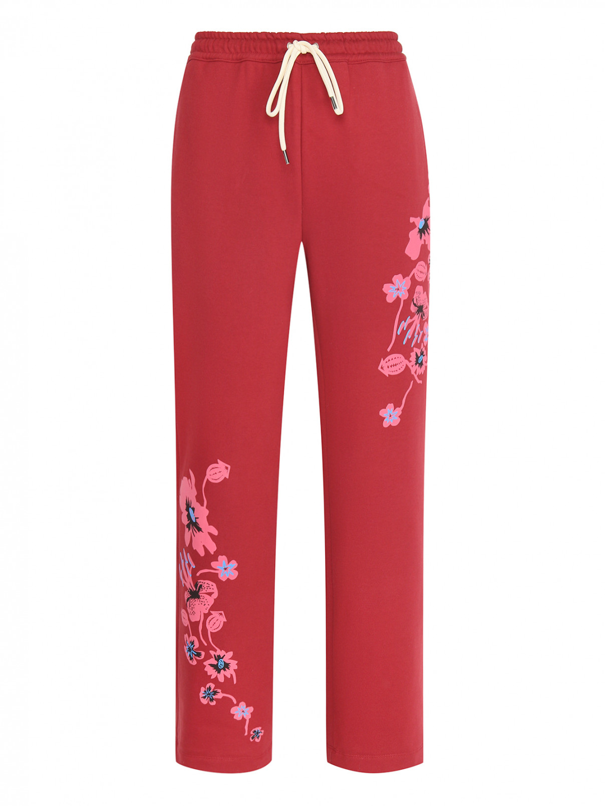 Трикотажные брюки с принтом Paul Smith  –  Общий вид  – Цвет:  Красный