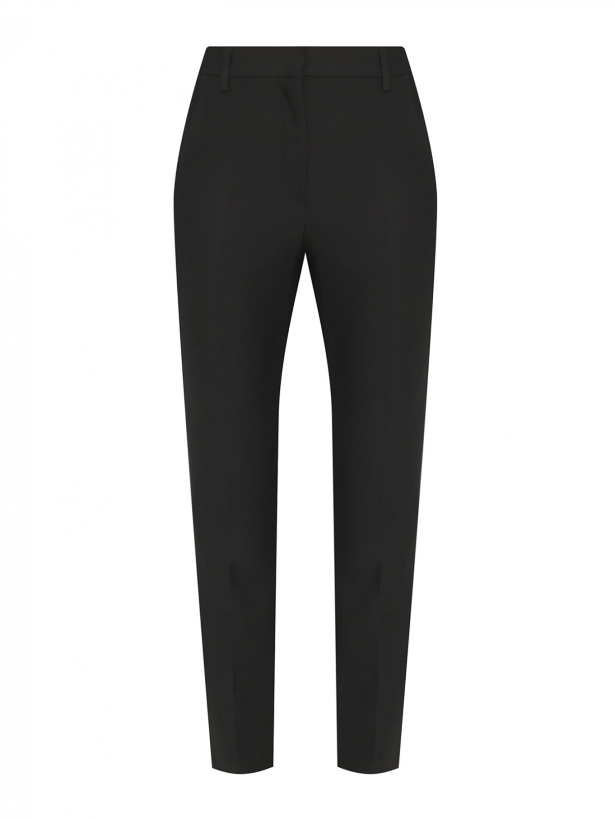 Однотонные брюки с карманами Weekend Max Mara  –  Общий вид  – Цвет:  Черный