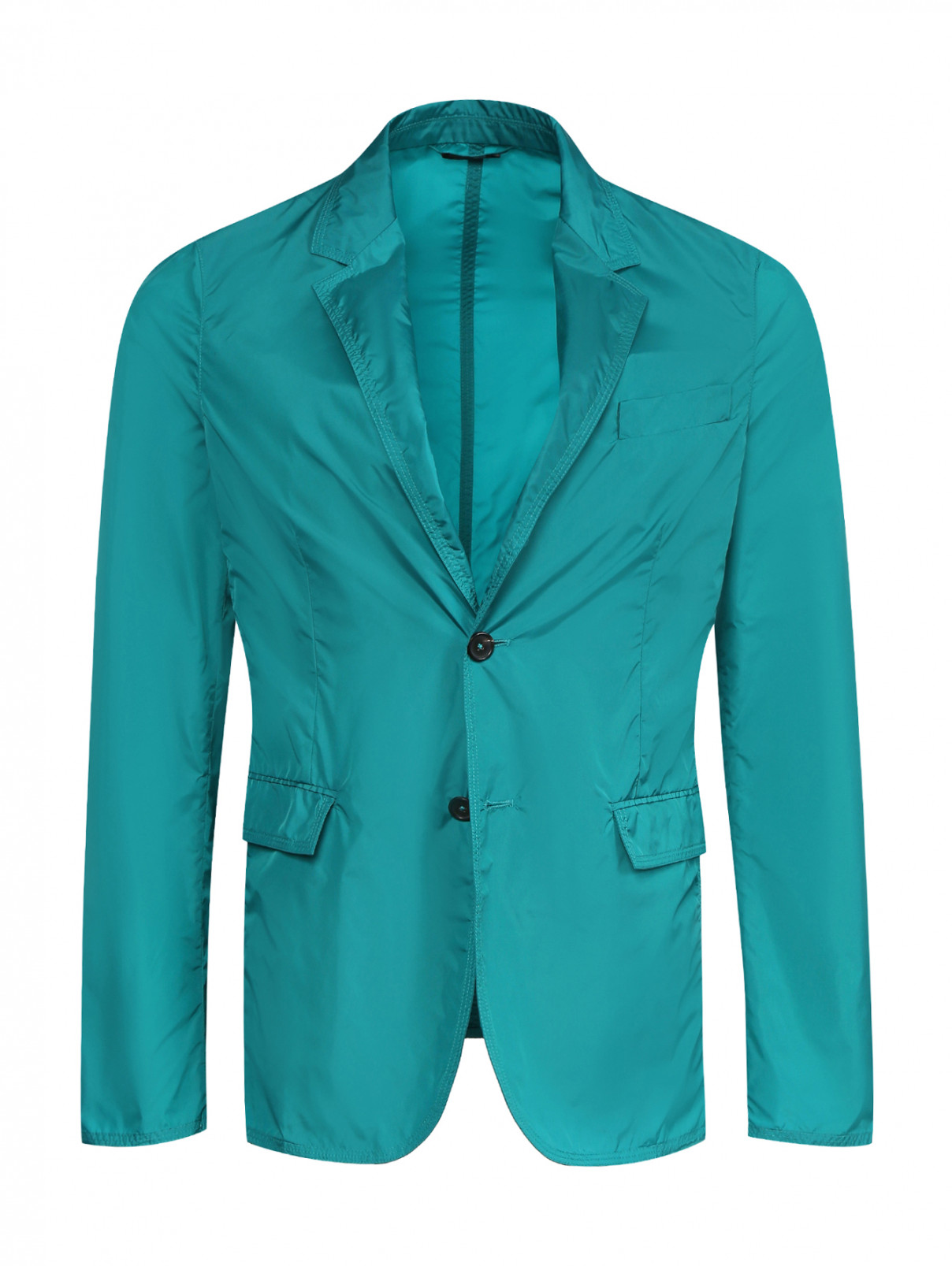 Пиджак однобортный на пуговицах Jil Sander  –  Общий вид  – Цвет:  Зеленый