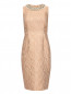 Платье-футляр из фактурной ткани с декоративной отделкой из камней и бусин Pianoforte  –  Общий вид