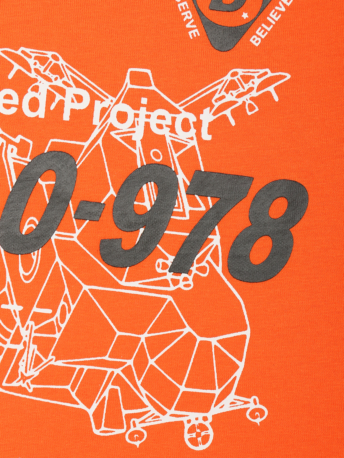 Трикотажная футболка с принтом Diesel  –  Деталь  – Цвет:  Оранжевый