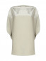 Блуза из шелка с добавлением люрекса свободного кроя Jil Sander  –  Общий вид