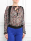 Блуза из шелка с узором Jean Paul Gaultier  –  Модель Верх-Низ