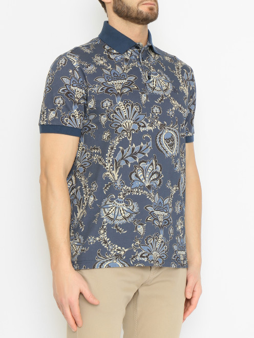 Поло из хлопка с узором  Etro - МодельВерхНиз