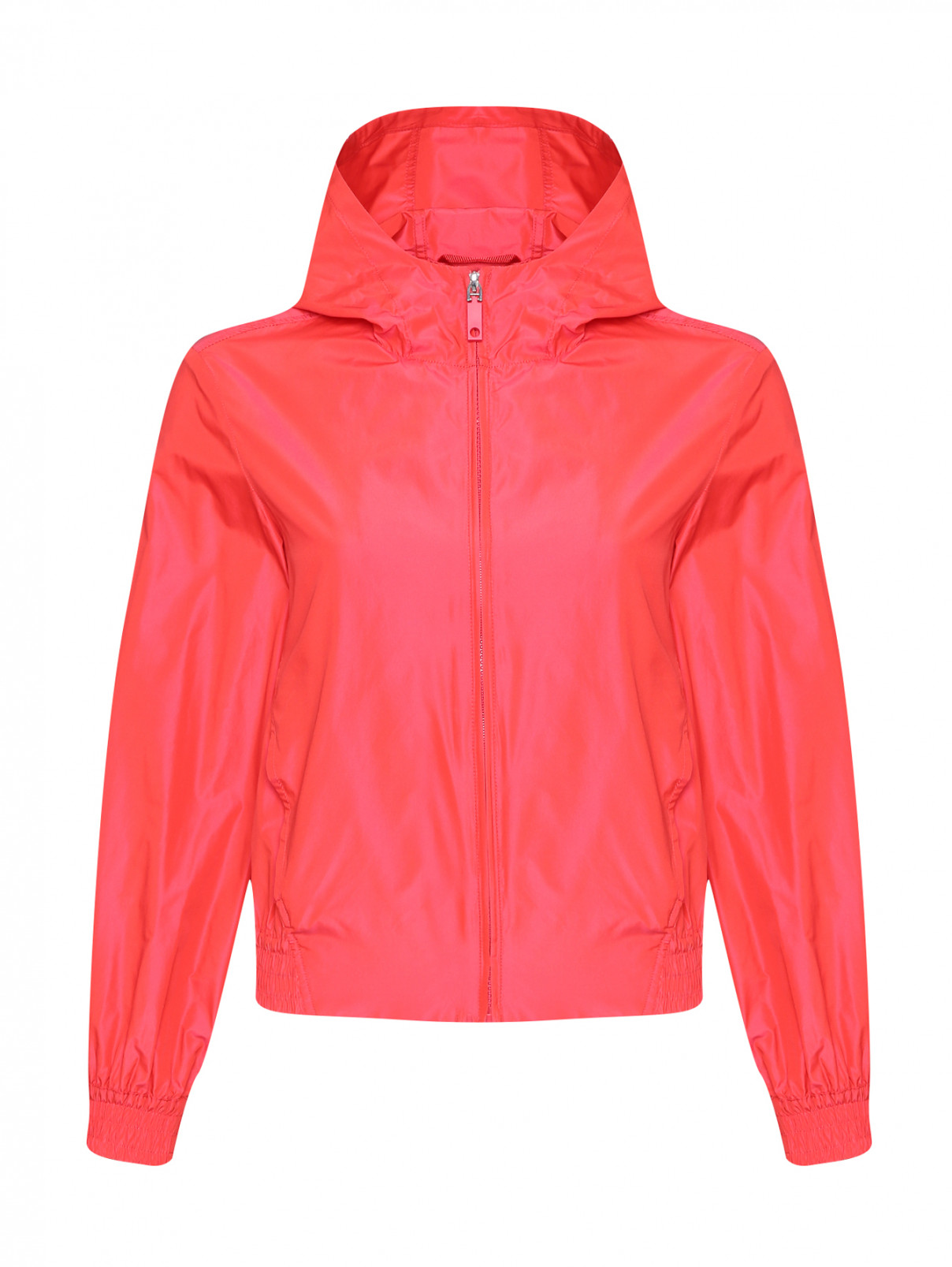 Куртка на молнии с капюшоном Max&Co  –  Общий вид  – Цвет:  Красный