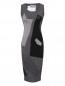 Платье без рукавов с узором из смесовой шерсти Moschino  –  Общий вид