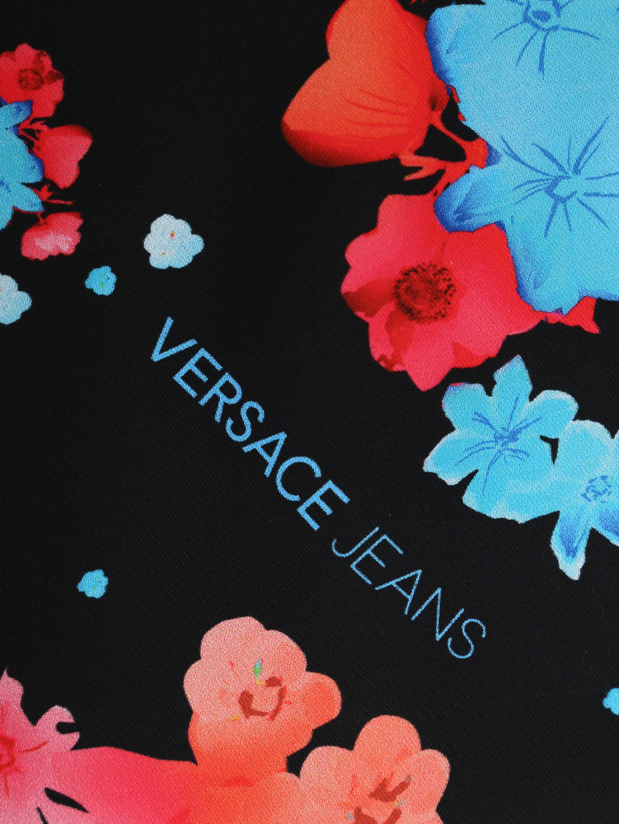 Трикотажная юбка с узором Versace Jeans  –  Деталь  – Цвет:  Черный