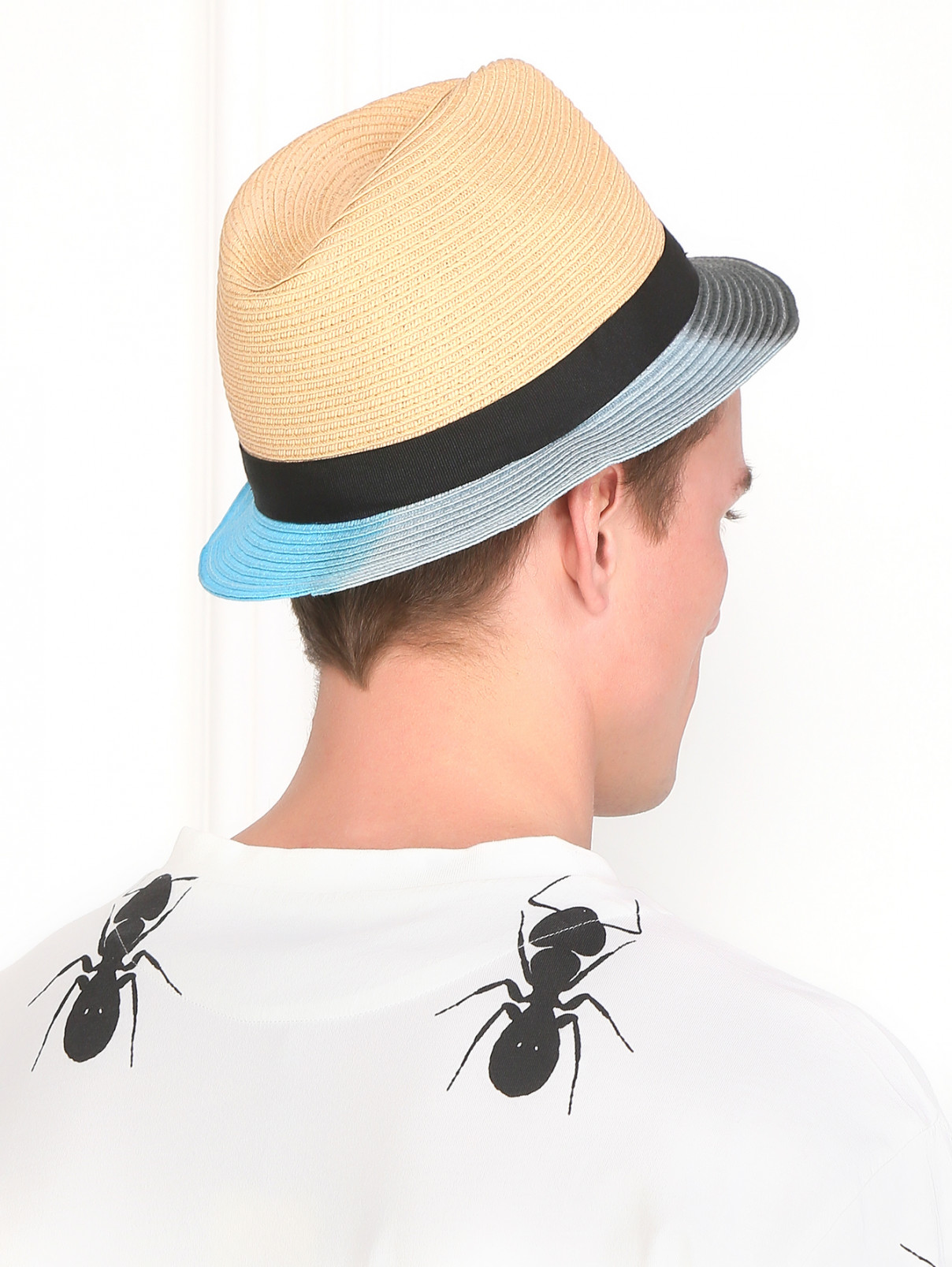Шляпа с контрастными вставками Paul Smith  –  Модель Общий вид  – Цвет:  Бежевый