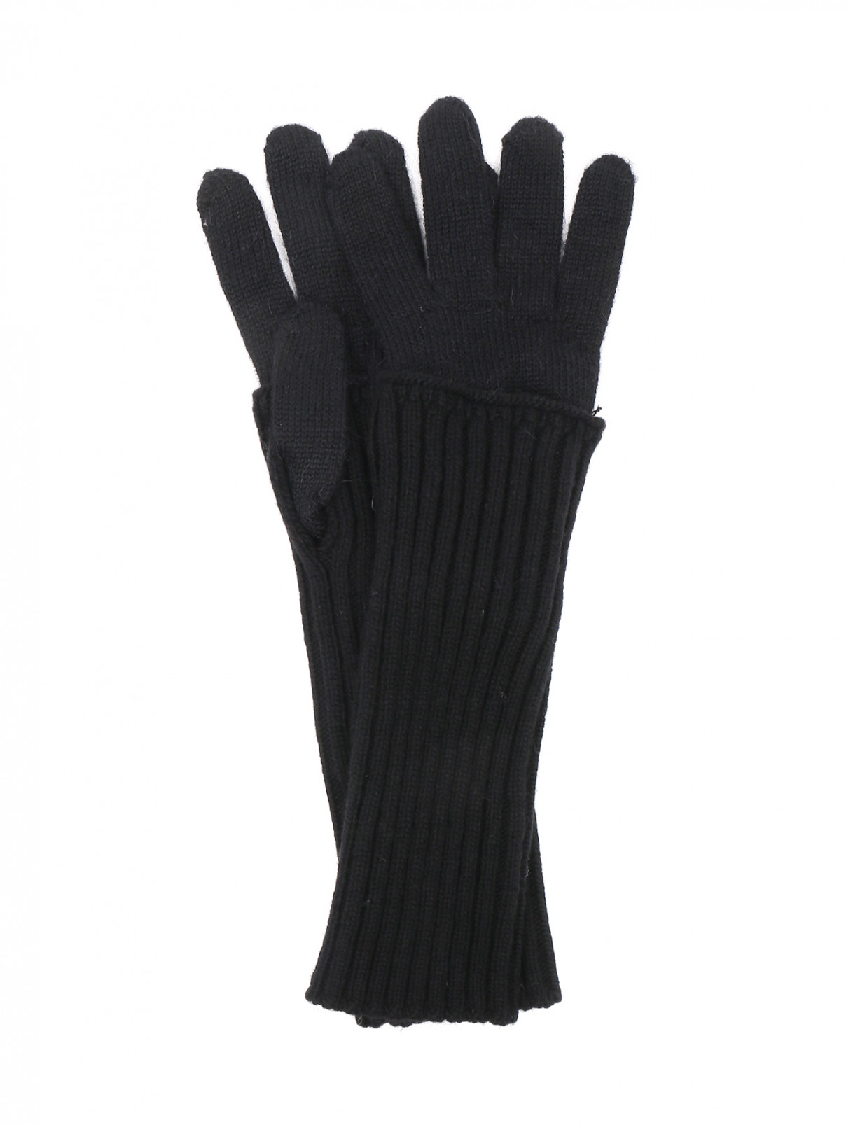 Перчатки из смешанной шерсти Weekend Max Mara  –  Общий вид  – Цвет:  Черный