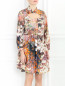 Платье из хлопка с узором на пуговицах Carven  –  Модель Верх-Низ
