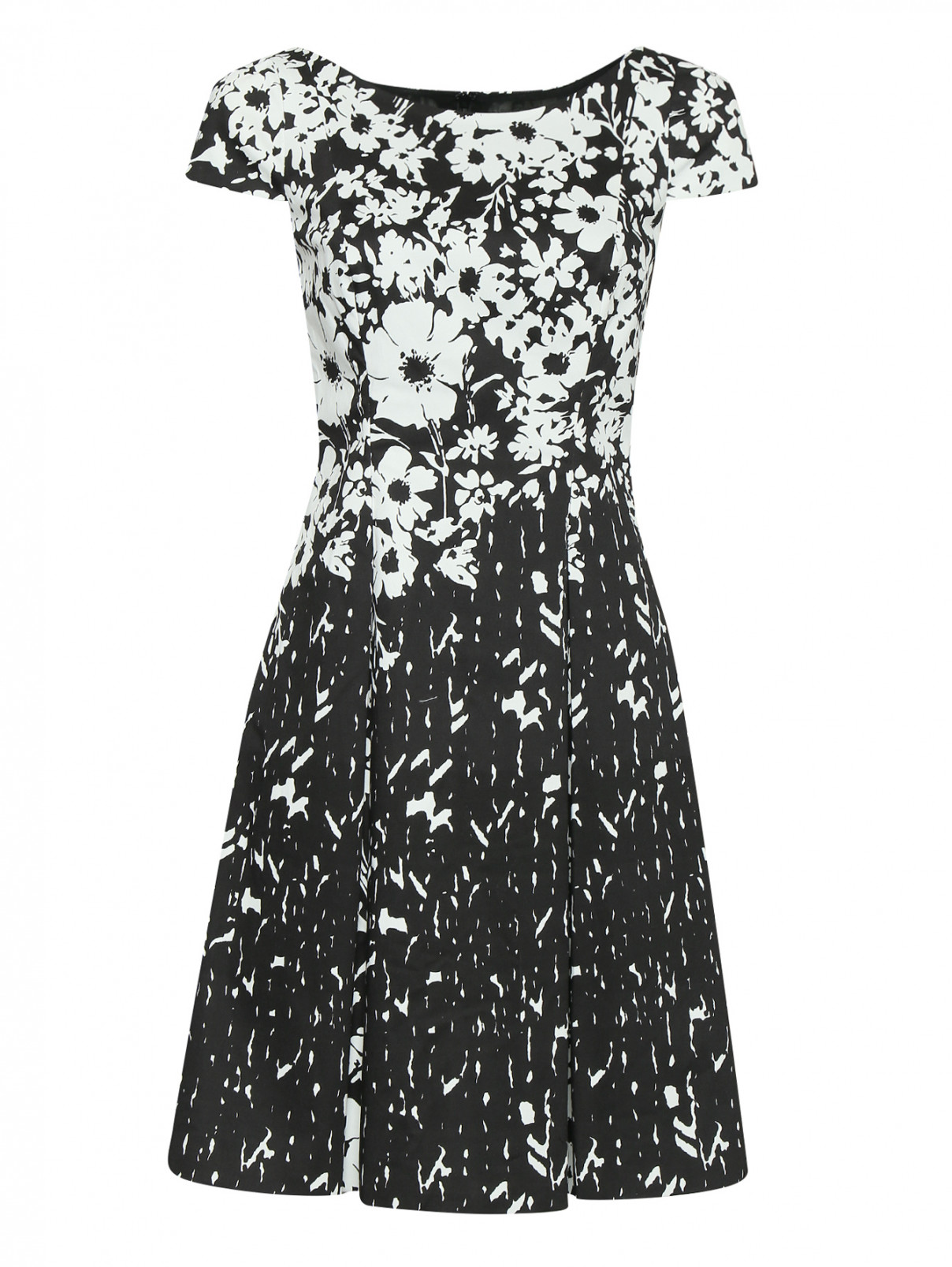 Платье из хлопка с узором Luisa Spagnoli  –  Общий вид  – Цвет:  Узор